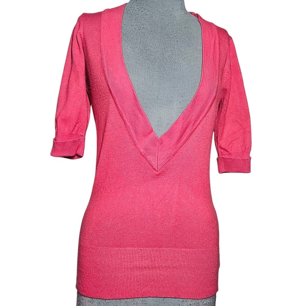 Pink V Neck Sweater Size Medium